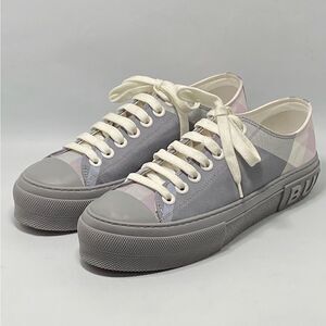 Burberry Check Canvas Low-Top Sneakers size 39.5